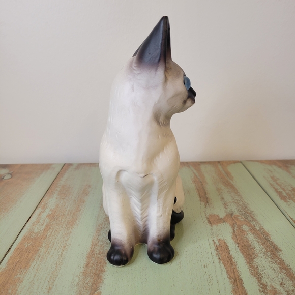Siamese Cat Figurine - Black and White - Picture 4 of 13